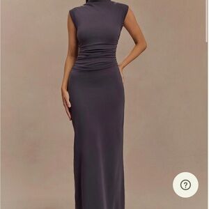 Meshki Charcoal Sleeveless Maxi Dress